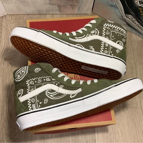 Vans SK8-HI (PEACE PAISLEY) 9 US GRAPE LEAF/TRUE WHITE - Picture 7 of 10